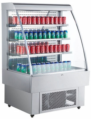 Dikey 380L Hipermarket Çok Katlı Ekran Buzdolabı